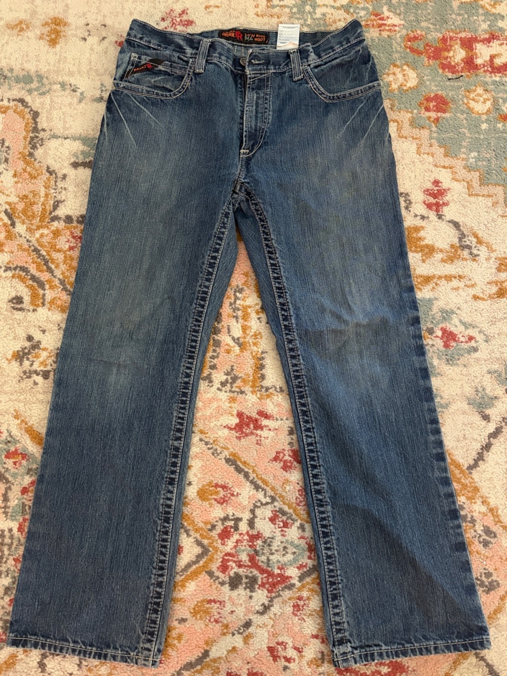 Ariat Men's Bootcut Jeans in Medium Blue Wash